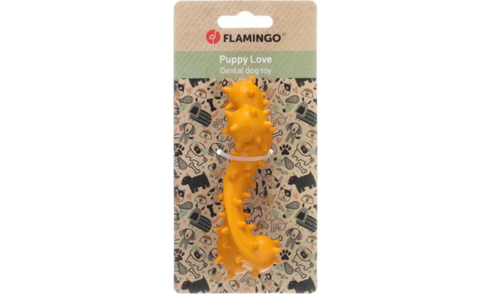 ლეკვის სათამაშო რეზინის ძვალი 12x4,1x3სმ / Toy Puppy Banty Bone Ochre 12x4,1x3cm - ZooLife.ge