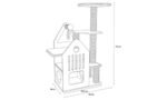 კატის სახლი/საფხაჭნი 82x38x114სმ / Cat Scratching tree Kaisa Grey & Beige 82x38x114cm - Image 3