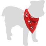 ძაღლის საშობაო ბენდენა მიკ წითელი 60x31სმ / Christmas Bandana Mik Red 60x31cm