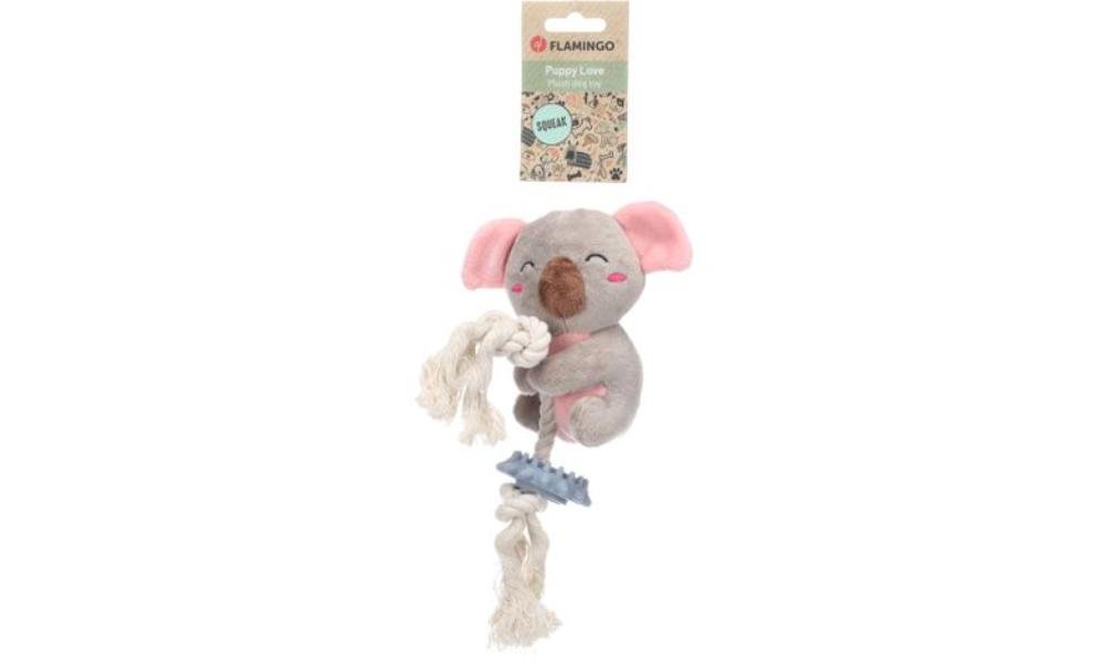 ლეკვის სათამაშო კოალა თოკით - ნაცრისფერი 13,6x7x23სმ / Toy Puppy Didi Koala with rope Grey 13,6x7x23cm - ZooLife.ge