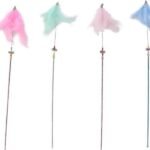 კატის სათამაშო ბუმბულები ჯოხზე 53სმ / Cat Toy Doedels Dangler Multiple colours 53cm