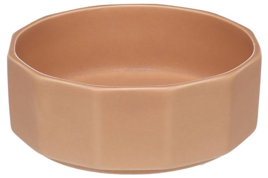 საკვებისა და სასმელის კერამიკის თასი – ვარდისფერი 16x6სმ 800მლ / Feeding and drinking bowl Valerio Round Pink 16x6cm 800ml - ZooLife.ge