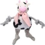 სათამაშო სჯალო ძროხა თოკით თეთრი 27x6,5x24სმ / Toy sjalo Cow with rope White 27x6,5x24cm