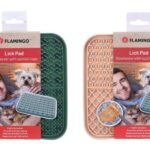 სილიკონის  დაფა სნექებისთვის - მწვანე/ყავისფერი 20x20სმ / Lick pad Vanti Square Multiple colours green/beige 20x20cm