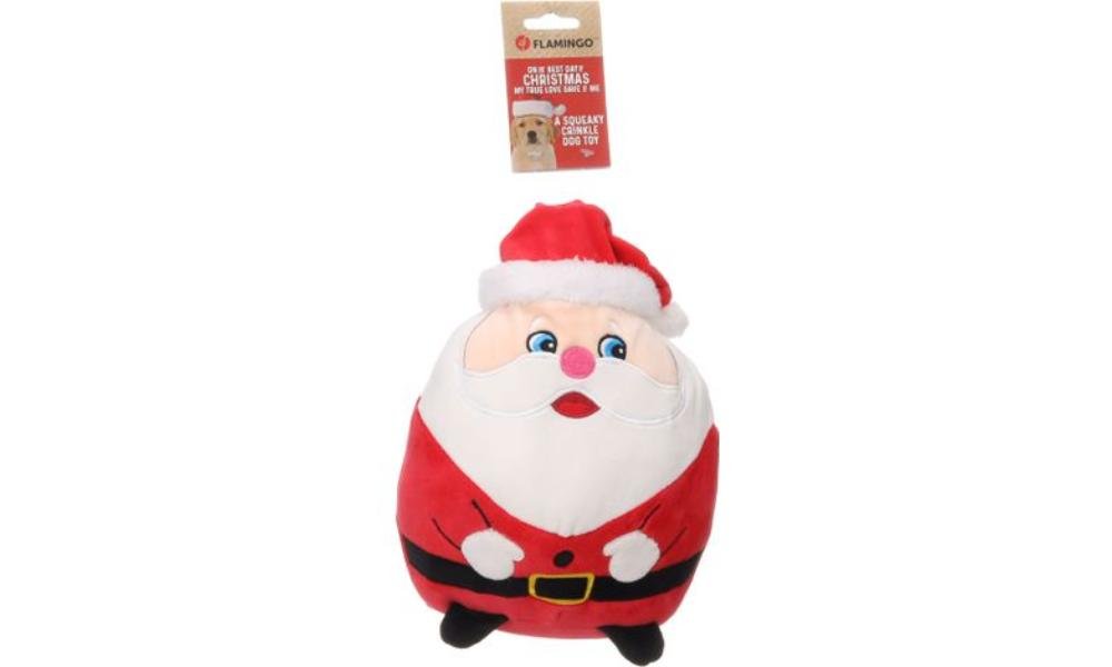 ძაღლის საშობაო სათამაშო ბოლლა სანტა - წითელი 19x14x25სმ / Christmas Toy Bolla Santa Claus Red 19x14x25cm - ZooLife.ge