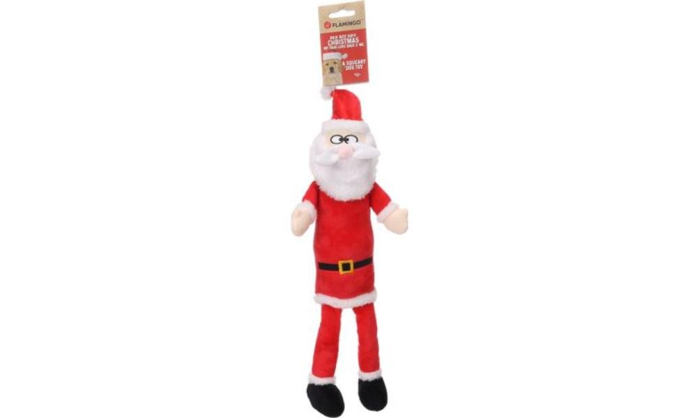 ძაღლის სათამაშო - სანტა 18x7.5x46სმ /DT Christmas Toy Patri Santa Claus Red 18x7.5x46cm - ZooLife.ge