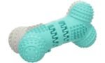 ძაღლის სათამაშო სტომატოლოგიური ძვალი ნაცრისფერი/მწვანე 12,8x7,3x7,1სმ / Dog Toy Growi Dumbbell Light grey & Green 12,8x7,3x7,1cm