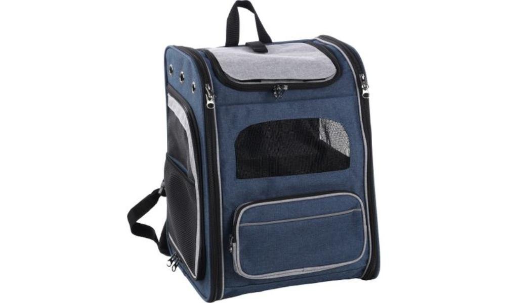 ცხოველის გადასაყვანი ზურგჩანთა - ლურჯი 31x33x43სმ / Backpack Manfred Blue 31x33x43cm - ZooLife.ge