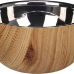 FEEDING AND DRINKING BOWL OASE ROUND WOOD GRAIN 15,5x8CM 700ML