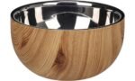 FEEDING AND DRINKING BOWL OASE ROUND WOOD GRAIN 15,5x8CM 700ML