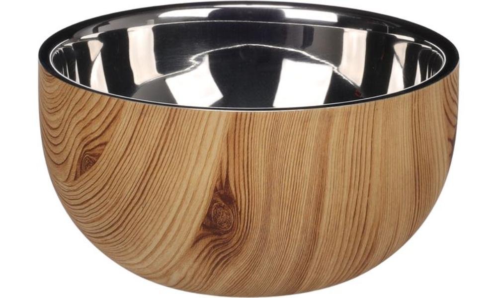 FEEDING AND DRINKING BOWL OASE ROUND WOOD GRAIN 15,5x8CM 700ML - ZooLife.ge