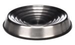 საკვების მეტალის თასი რეზინის ძირით 17,5x3სმ 200მლ / Feeding dish lajla round silver 17,5x3cm 200ml