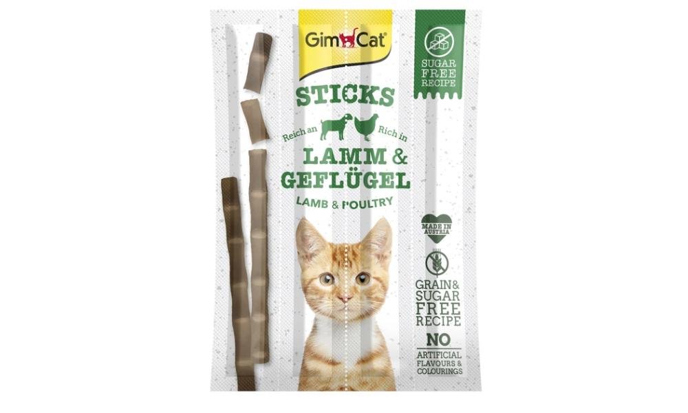 4002064420523 GimCat-ის ჩხირები ცხვრისა და ფრინველის ხორცით 4ც / GimCat sticks lamb&poultry 4 pcs. - Image 1