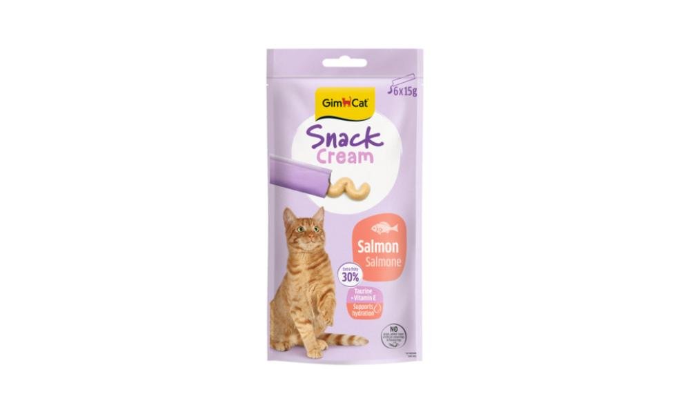 4002064422510 GimCat-ის სნექი - ორაგულის კრემი 15გრ / Gimcat Snack Cream salmon 15gr - Image 1