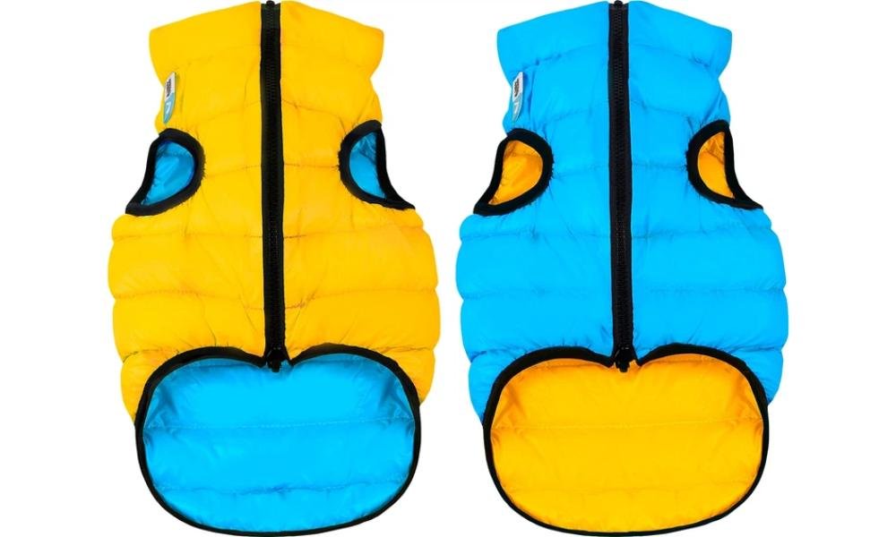 ქურთუკი ძაღლებისთვის AiryVest ორმხრივი საყელოიანი  "თავისუფლების ფერები", ზომა S 30 / Reversible Dog Jacket AiryVest, "Colors of freedom", size S 30 - ZooLife.ge