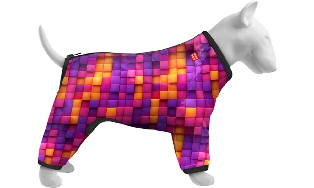 ძაღლის ჰაერგაუმტარი  ტანსაცმელი "3D Cubes" XS 30 სმ / WAUDOG Clothes dog windbreaker "3D Cubes" design, XS 30, В 43-45 cm, С 27-30 cm - ZooLife.ge