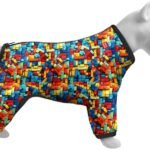 ძაღლის ჰაერგაუმტარი  ტანსაცმელი "Blocks" S 32 სმ / WAUDOG Clothes dog windbreaker "Blocks" design, S32, В 47-50 cm, С 35-38 cm