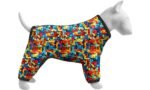 ძაღლის ჰაერგაუმტარი ტანსაცმელი "Blocks" S 32 სმ / WAUDOG Clothes dog windbreaker "Blocks" design, S32, В 47-50 cm, С 35-38 cm