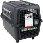 ცხოველის გადასაყვანი კონტეინერი მუქი ნაცრისფერი ზომა: L 56x80x59.5სმ  / Transport cage lanta grey L 56x80x59.5cm