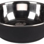 საკვებისა და სასმელის თასი Tobias Round შავი/ვერცხლისფერი 2700მლ / Feeding and drinking bowl Tobias Round Black & Silver 2700ml