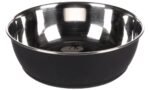 საკვებისა და სასმელის თასი Tobias Round შავი/ვერცხლისფერი 2700მლ / Feeding and drinking bowl Tobias Round Black & Silver 2700ml