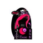 Flexi – ძაღლის სატარებელი რულეტკა წითელი 11 S 5მ 12კგ / Flexi Classic Cord Dog Lead Retractable Red S 5m 12kg