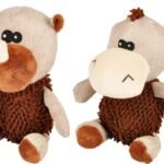 ძაღლის სათამაშო უეინი იხვი და მარტორქა ყავისფერი/კრემისფერი 23სმ / Dog Toy Wayne Duck & Rhinoceros Brown Beige 23cm