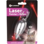 კატის ინტერაქტიული სათამაშო ლაზერი - ნაცრისფერი თაგვი 11x3x3სმ / Cat interactive toys laser pointer – Aludra Mouse Gray 11x3x3cm