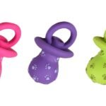 ძაღლის სათამაშო ლატექსის ვარდისფერი/მწვანე/იასამნისფერი - 12სმ / Dog Toy Waiz Dummy Multiple colours