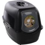 კატის ტუალეტი ლექსი - შავი L 39x56x39.5სმ / Cat toilet Lexie Black L 39x56x39.5cm