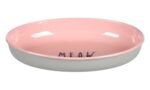 საკვებისა და სასმელის თასი ღია ნაცრისფერი/ვარდისფერი 275მლ / Feeding and drinking bowl Nell Oval Light grey & Pink 275ml