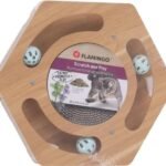 კატის სათამაშო საფხაჭნით და ბურთებით / CaT toy Scratching  Densi Hexagon Brown
