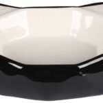 საკვებისა და სასმელის თასი შავი/თეთრით 180მლ / Feeding and drinking bowl Kubo Black & White 180ml