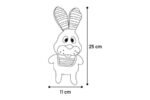 ძაღლის სათამაშო ბაჭია პიენო 25სმ / Toy Pieno Rabbit Grey 25cm - Image 3