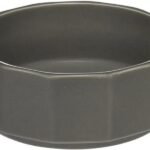 საკვებისა და სასმელის კერამიკის თასი - ნაცრისფერი 300მლ / Feeding and drinking bowl Valerio Round Grey 300ml