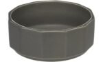 საკვებისა და სასმელის კერამიკის თასი - ნაცრისფერი 300მლ / Feeding and drinking bowl Valerio Round Grey 300ml