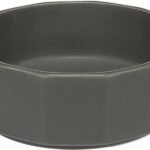 საკვებისა და სასმელის კერამიკის თასი - ნაცრისფერი 800მლ / Feeding and drinking bowl Valerio Round Grey 800ml