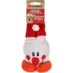 ძაღლის საშობაო სათამაშო ლედი თოვლის კაცი თეთრი ∅ 10სმ / Christmas Dog Toy Lady Snowman White ∅ 10cm