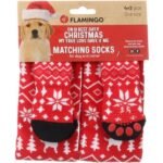 საშობაო წინდები თქვენთვის და ძაღლებისთვის / Keysa Red Christmas matching socks Keysa Red
