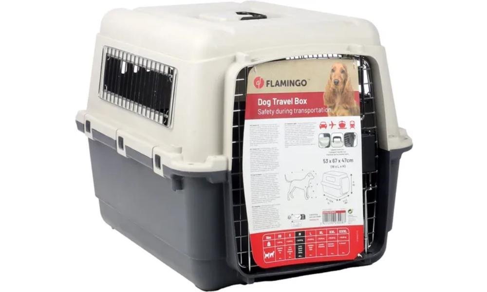 სამგზავრო კონტეინერი ნაცრისფერი/თეთრი M / Transport cage Nomad Dark grey M - ZooLife.ge