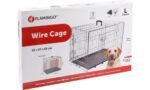 ძაღლის გალია ვერცხლისფერი L 93x57x62სმ / Wire cage Keo Silver L 93x57x62cm